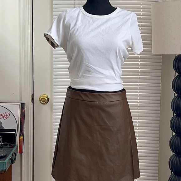 Brown A-Line Mini Skirt for Casual Wear - Picture 10 of 10